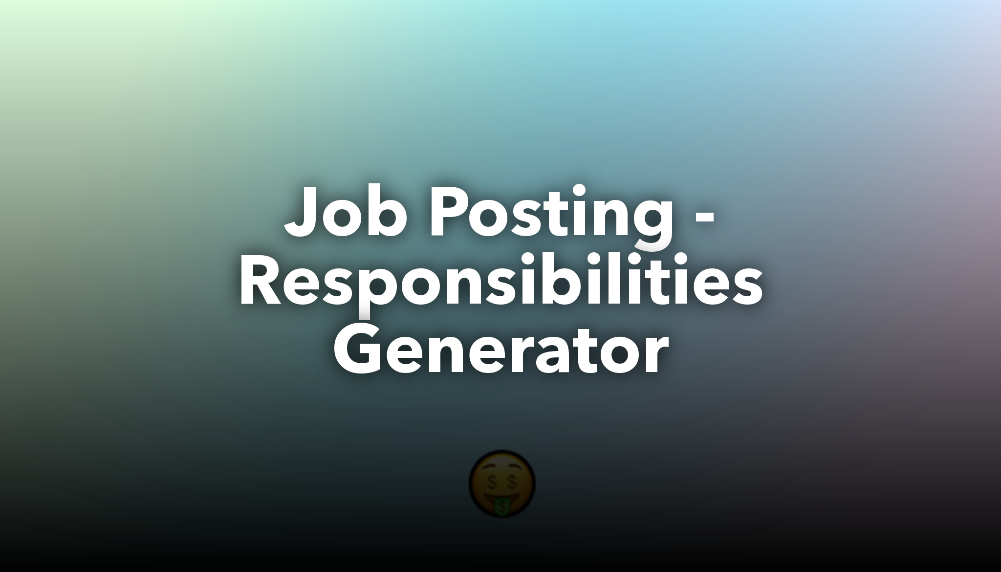 Job Posting Responsibilities Generator nichesss